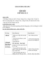 Giáo án Tiếng Việt 2 tuần 2 bài: Tập viết  Chữ hoa: Ă, Â