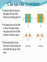 Vật liệu và linh kiện bán dẫn  Transistor
