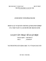 LUẬN VĂN THẠC SĨ: PHÁP LUẬT VỀ QUYỀN THÀNH LẬP DOANH NGHIỆP CỦA VIỆT NAM VÀ LÀO DƯỚI GÓC ĐỘ SO SÁNH