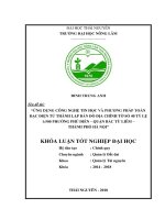 Ứng dụng công nghệ tin học và phương pháp toàn đạc điện tử thành lập bản đồ địa chính phường Phú Diễn  quận Bắc Từ Liêm  thành phố Hà Nội, biên tập, xử lý số liệu tại tờ số 40 tỷ lệ 1 500 (Khóa luận tốt nghiệp)