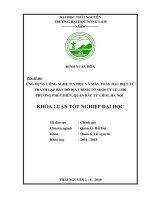Ứng dụng công nghệ tin học và máy toàn đạc điện tử thành lập bản đồ địa chính tờ số 20 tỷ lệ 1 500, phường Phúc Diễn  quận Bắc Từ Liêm, thành phố Hà Nội (Khóa luận tốt nghiệp)
