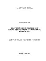 Phát triển chuỗi giá trị hồng không hạt trên địa bàn huyện ba bể, tỉnh bắc kạn 