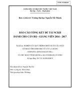 Nghiên cứu quy trình chiết xuất các chất có hoạt tính sinh học từ lá cây Lá đắng (Vernonia Amygdalina Del.) và thử hoạt tính ức chế enzym αglucosidase in vitro