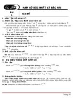 Bài tập trắc nghiệm hàm số bậc nhất bậc hai có đáp án và lời giải 