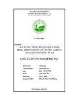 Thực hiện quy trình chăm sóc, nuôi dưỡng và phòng, trị bệnh cho đàn lợn thịt tại trang trại Nguyễn Xuân Dũng  Hà Nội (Khóa luận tốt nghiệp)