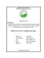 Nghiên cứu một số yếu tố ảnh hưởng đến giá đất ở trên địa bàn phường Hoàng Văn Thụ  thành phố Thái Nguyên  tỉnh Thái Nguyên giai đoạn 2016  2017 (Khóa luận tốt nghiệp)