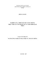 Nghiên cứu, thiết kế nền tảng nhúng thực thi các ứng dụng xử lý ảnh 