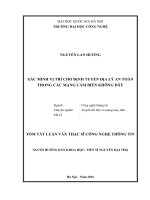 XÁC MINH VỊ TRÍ CHO ĐỊNH TUYẾN ĐỊA LÝ AN TOÀN TRONG CÁC MẠNG CẢM BIẾN KHÔNG DÂY