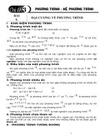 Trắc nghiệm phương trình hệ phương trình có lời giải chi tiết 