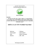 Đánh giá kết quả thực hiện và ảnh hưởng của công tác giải phóng mặt bằng một số dự án đến đời sống của người dân huyện Chợ Đồn  tỉnh Bắc Kạn (Khóa luận tốt nghiệp)
