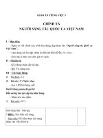 Giáo án Tiếng Việt 3 tuần 23 bài: Chính tả  Nghe  viết: Người sáng tác Quốc ca Viêt Nam