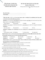 10 đề thi thử THPT quốc gia môn tiếng anh năm 2019 có đáp án 