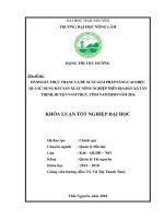 Đánh giá thực trạng và đề xuất giải pháp nâng cao hiệu quả sử dụng đất sản xuất nông nghiệp trên địa bàn xã Tân Thịnh  huyện Nam Trực  tỉnh Nam Định năm 2016 (Khóa luận tốt nghiệp)