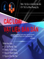 Vật liệu và linh kiện bán dẫn  Các loại vật liệu bán dẫn