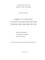 Nghiên cứu và ứng dụng lý thuyết hàng đợi trong bài toán mô phỏng hoạt động một siêu thị