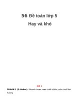 Tổng hợp 56 đề hay và khó toán lớp 5