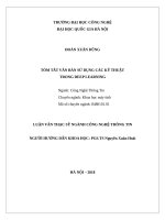 Tóm tắt văn bản sử dụng các kỹ thuật trong deep learning 