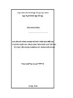 Thu hồi đất nông nghiệp để phát triển kinh tế   xã hội vì lợi ích quốc gia, công cộng theo pháp luật đất đai từ thực tiễn huyện chương mỹ, thành phố hà nội