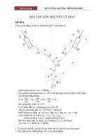 BÀI tập lớn NGUYÊN lý máy 2019