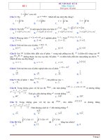 14 đề thi học kỳ 2 môn toán 12 có đáp án 