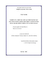Nghiên cứu, thiết kế, chế tạo thiết bị thu mặt đất với cơ chế tự động phát hiện và bám vệ tinh dùng cho hệ thống thông tin vệ tinh vinasat 