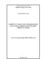 Nghiên cứu thuật toán tìm kiếm chuỗi DNA sử dụng phương pháp tìm kiếm tương tự nhanh 