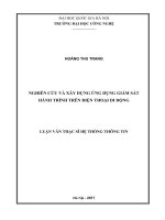 Nghiên cứu và xây dựng ứng dụng giám sát hành trình trên điện thoại di động 