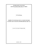 NGHIÊN CỨU DỰ BÁO HẠN MÙA CÁC ĐỢT XÂM NHẬP LẠNH ĐẾN VIỆT NAM BẰNG MÔ HÌNH KHÍ HẬU KHU VỰC