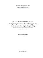 SỔ TAY HƯỚNG DẪN KHẢO SÁT Đánh giá năng lực và nhu cầu bồi dưỡng giáo viên và cán bộ quản lý cơ sở giáo dục phổ thông