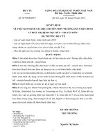 QUYẾT ĐỊNH VỀ VIỆC BAN HÀNH TÀI LIỆU CHUYÊN MÔN “HƯỚNG DẪN CHẨN ĐOÁN VÀ ĐIỀU TRỊ BỆNH NỘI TIẾT - CHUYỂN HÓA”