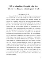 skkn một số biện pháp nhằm phát triển tính tích cực vận động cho trẻ mẫu giáo 5  6 tuổi 