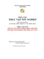 BÁO CÁO  THỰC TẬP TỐT NGHIỆP  CHUYÊN NGÀNH:   KỸ THUẬT ĐIỀU KHIỂN VÀ TỰ ĐỘNG HÓA
