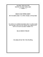 TÁC ĐỘNG CỦA CHÍNH SÁCH KHOA HỌC VÀ CÔNG NGHỆ ĐẾN ĐẠI HỌC THÁI NGUYÊN TRONG QUÁ TRÌNH TỪNG BƯỚC XÂY DỰNG ĐẠI HỌC NGHIÊN CỨU