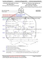 ĐỀ THỬ sức TRƯỚC kì THI THPTQG 2019 môn TOÁN lần 5 (GIAI đoạn LUYỆN đề) 