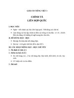 Giáo án Tiếng Việt 3 tuần 30 bài: Chính tả  Nghe  viết: Liên hợp quốc, phân biệt trch, êtêch