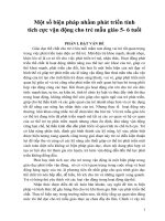 Một số biện pháp nhằm phát triển tính tích cực vận động cho trẻ mẫu giáo 5  6 tuổi