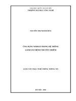 Ứng dụng webgis trong hệ thống giám sát bệnh truyền nhiễm 