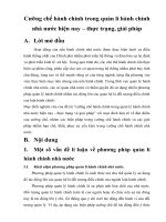 Cưỡng chế hành chính trong quản lí hành chính nhà nước hiện nay – thực trạng, giải pháp