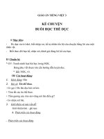 Giáo án Tiếng Việt 3 tuần 29 bài: Kể chuyện  Buổi học thể dục