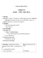 Giáo án Tiếng Việt 3 tuần 32 bài: Chính tả  Nghe  viết: Hạt mưa, phân biệt l, n;  v, d