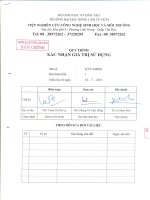 Quy trình xác nhận giá trị sử dụng