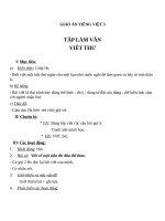 Giáo án Tiếng Việt 3 tuần 30 bài: Tập làm văn  Viết thư