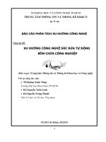 Chuyên đề XU HƯỚNG CÔNG NGHỆ SÚC RỬA TỰ ĐỘNG BỒN CHỨA CÔNG NGHIỆP