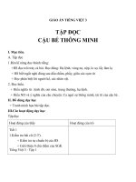 Giáo án Tiếng Việt 3 tuần 1 bài: Tập đọc  Cậu bé thông minh