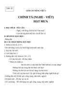 Giáo án Tiếng Việt 3 tuần 32 bài: Chính tả  Nghe  viết: Hạt mưa, phân biệt l, n;  v, d