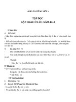 Giáo án Tiếng Việt 3 tuần 30 bài: Tập đọc  Gặp gỡ ở Lúcxămbua