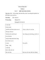 Giáo án Tiếng Việt 3 tuần 30 bài: Chính tả  Nhớ  viết: Một mái nhà chung, phân biệt tr, ch; êt, êch