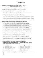 WORKSHEET OF although, even though, though, in spite of, despite, while, whereas, however