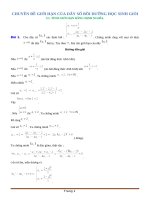 Chuyên đề giới hạn của dãy số bồi dưỡng học sinh giỏi 