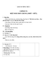 Giáo án Tiếng Việt 3 tuần 30 bài: Chính tả  Nhớ  viết: Một mái nhà chung, phân biệt tr, ch; êt, êch